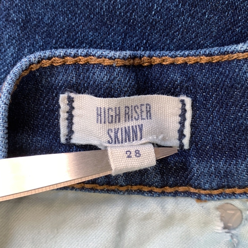 Madewell High Riser Skinny Dark Wash Crop Jeans 28 - Picture 6 of 7